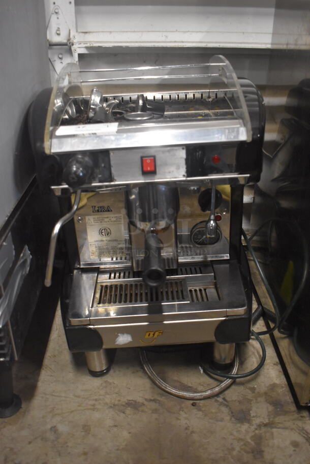 Lira R1GDCE BF Commercial Stainless Steel Electric 1 Group Espresso Machine. 120V. 