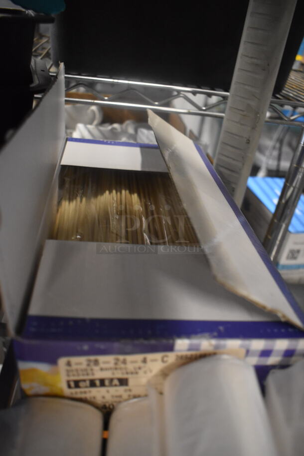 ALL ONE MONEY! Lot of Bamboo Skewers, Garbage Bags, Slotted Spoons, Black Plastic Bins AND MORE!  - Image 3 of 4