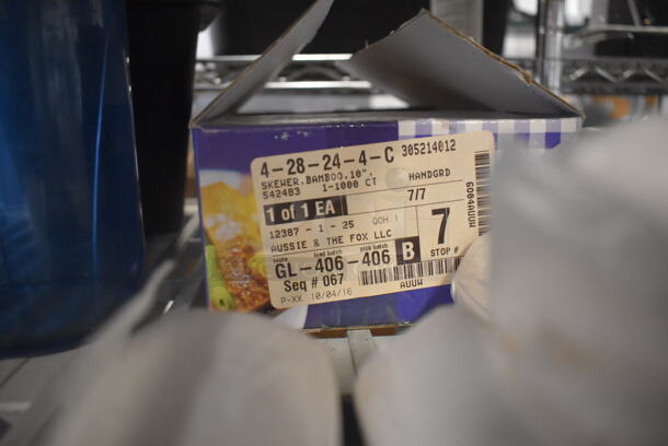 ALL ONE MONEY! Lot of Bamboo Skewers, Garbage Bags, Slotted Spoons, Black Plastic Bins AND MORE!  - Image 4 of 4