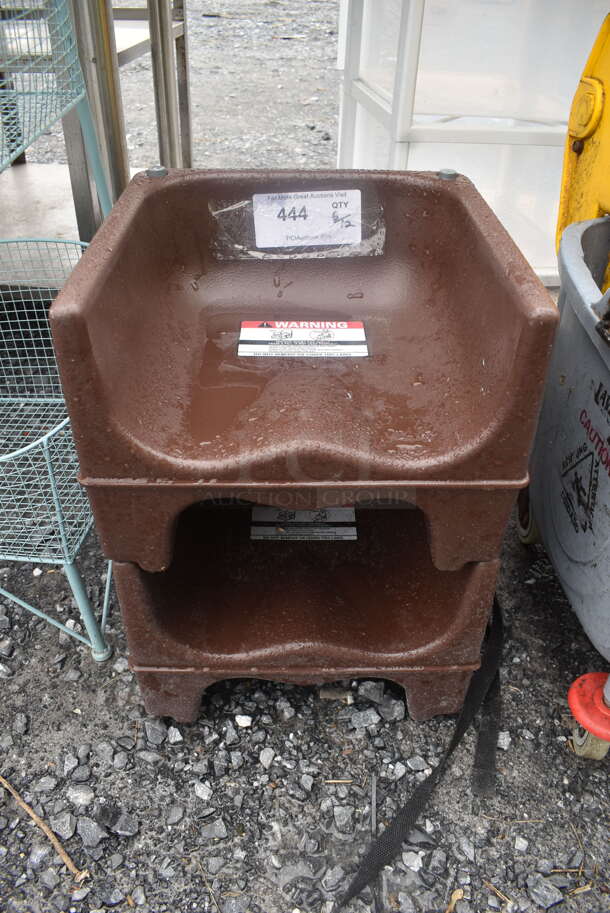 2 Brown Booster Seats. 2 Times Your Bid!