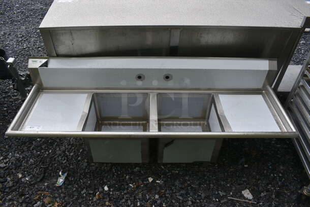 BRAND NEW SCRATCH AND DENT! Regency 600S21717218 2 Bay Commercial Stainless Steel Sink. Does Not Come With Legs or Faucet - Image 2 of 6
