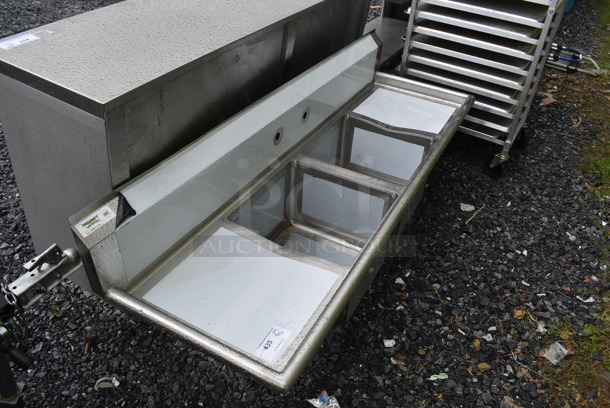 BRAND NEW SCRATCH AND DENT! Regency 600S21717218 2 Bay Commercial Stainless Steel Sink. Does Not Come With Legs or Faucet - Image 3 of 6