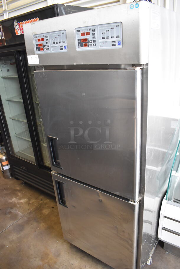 Paris Croissant Co. SD-1 Commercial Stainless Steel 2-Door Dough Conditioner Cooler With Glide Racks On Metal Legs. 220V.