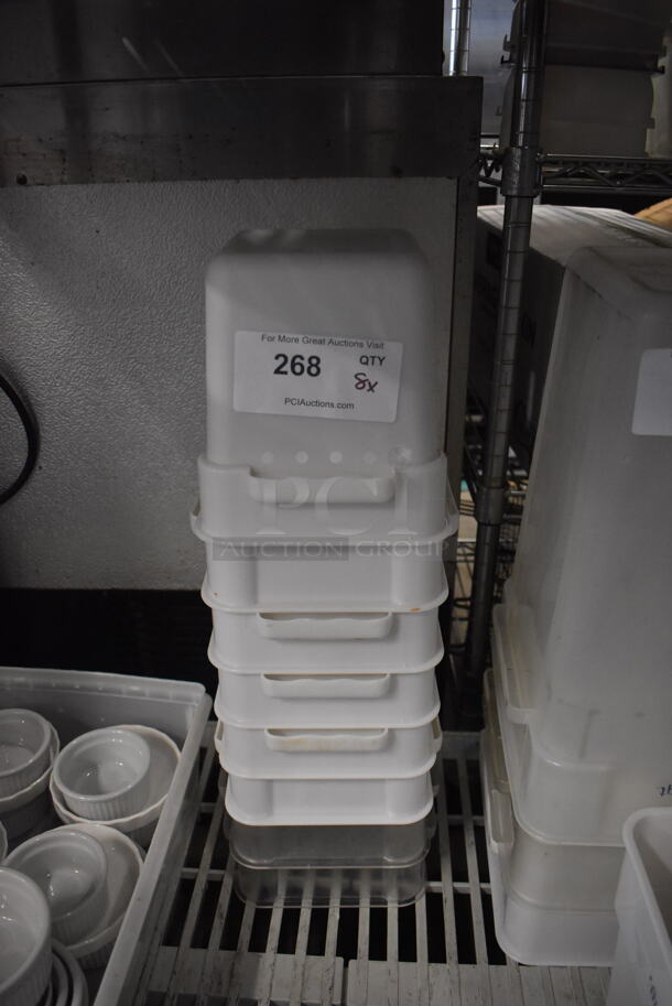 8 Storage Containers Including White and Clear. 8 Times Your Bid!  - Image 1 of 3
