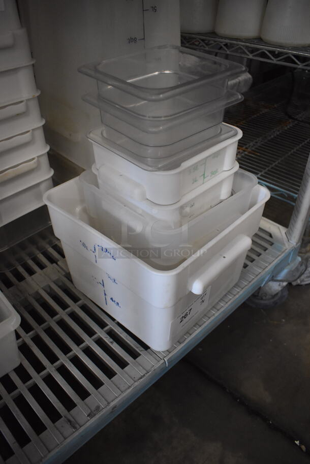 7 Storage Containers, Including White And Clear. 7 Times Your Bid!  - Image 2 of 3