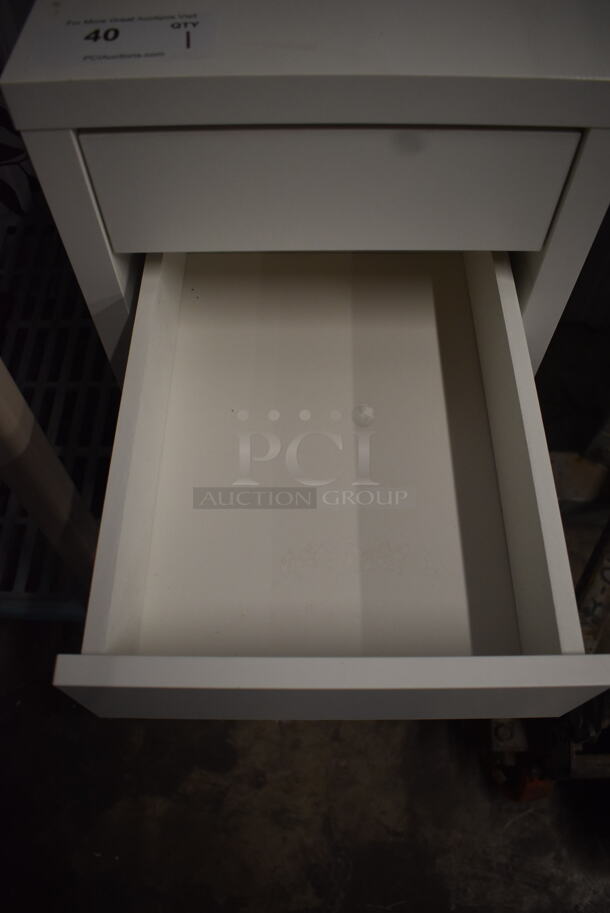 White Cabinet With 4 Pull Out Drawers On Commercial Casters.  - Image 5 of 8