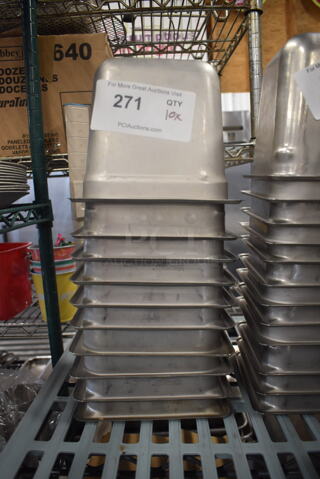 10 Steel Steam Table Drop-In Bins. 10 Times Your Bid! 