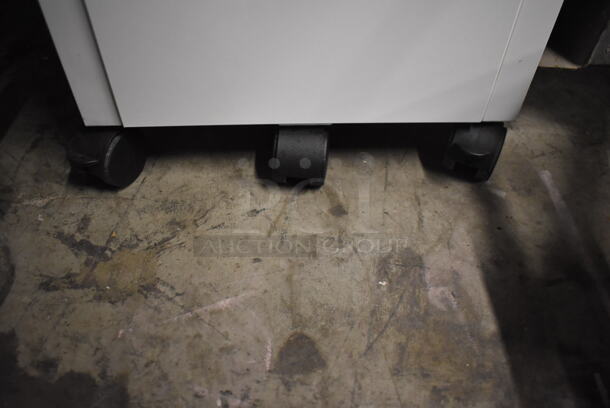 White Cabinet With 4 Pull Out Drawers On Commercial Casters.  - Image 8 of 8