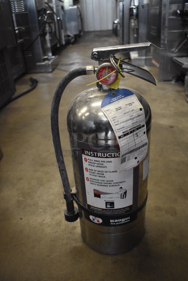2021 Badger WC-100-1 Wet Chemical Fire Extinguisher. Buyer Must Pick Up-We Will Not Ship This Item. 