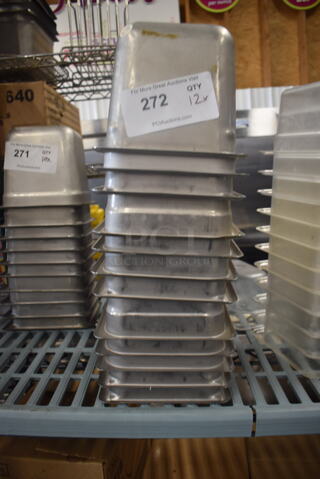 12 Steel Steam Table Drop-In Bins. 12 Times Your Bid! 