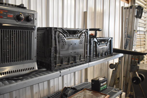 2 Folding Black Square Containers. 2 Times Your Bid!  - Image 2 of 4