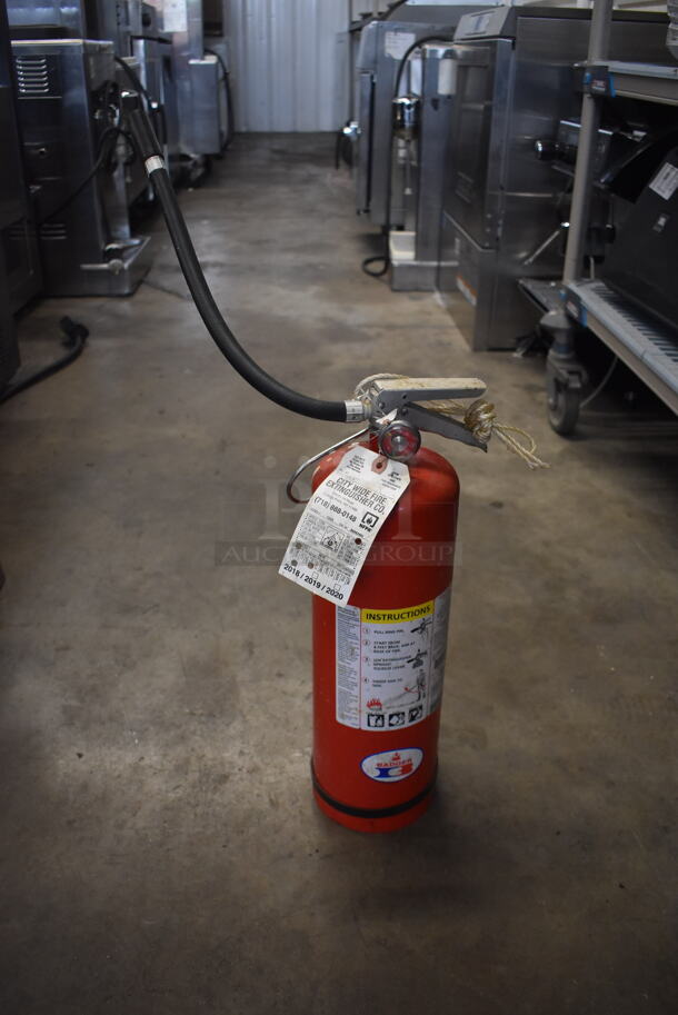 Badger Dry Chemical Extinguisher, Red. Buyer Must Pick Up-We Will Not Ship This Item. 
