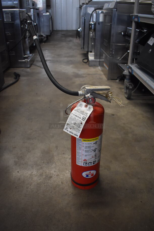Badger Dry Chemical Extinguisher, Red. Buyer Must Pick Up-We Will Not Ship This Item.  - Image 1 of 3