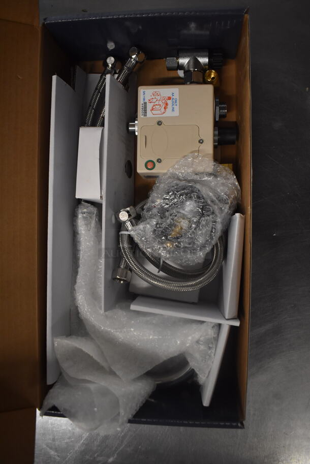 BRAND NEW IN BOX! Waterloo Wall Mount Hands-Free Sensor Faucet In Chrome Plated Brass Finish.   - Image 3 of 4