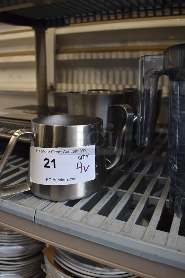 4 Stainless Steel Measuring Cups Including Cups With Pouring Spout. 4 Times Your Bid!  - Image 3 of 5