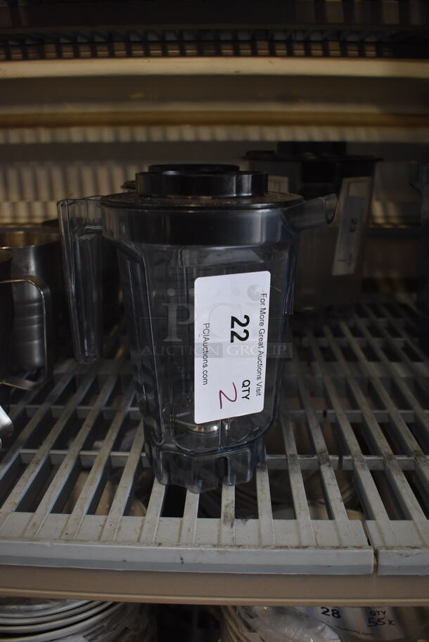 2 Plastic Blender Containers With Lids. 2 Times Your Bid!  - Image 1 of 5