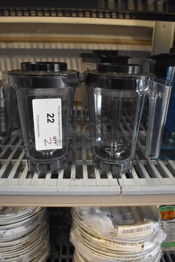 2 Plastic Blender Containers With Lids. 2 Times Your Bid!  - Image 2 of 5