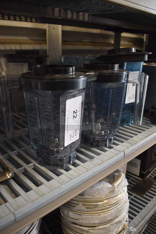 2 Plastic Blender Containers With Lids. 2 Times Your Bid!  - Image 3 of 5
