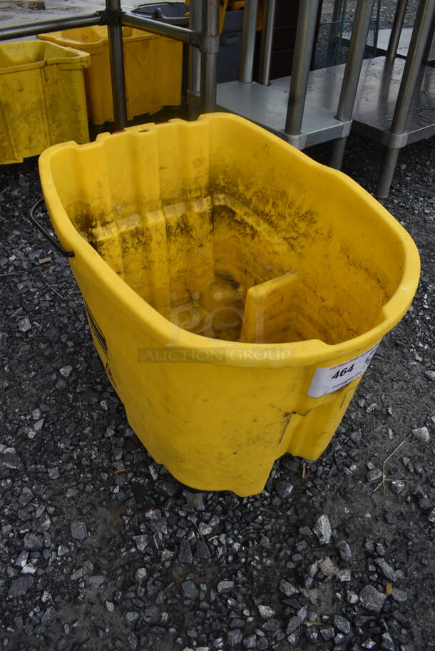 Yellow Mop Bucket on Wheels - Image 2 of 4