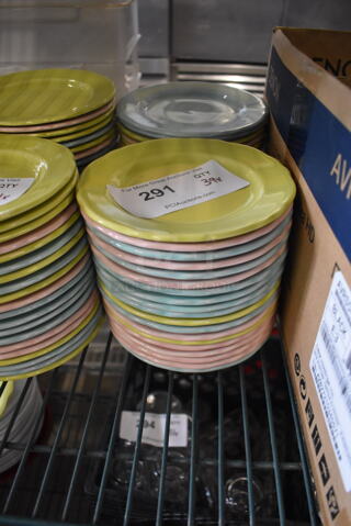 39 Homer Laughlin Pastel Plates In Yellow, Pink and Blue. 39 Times Your Bid! 