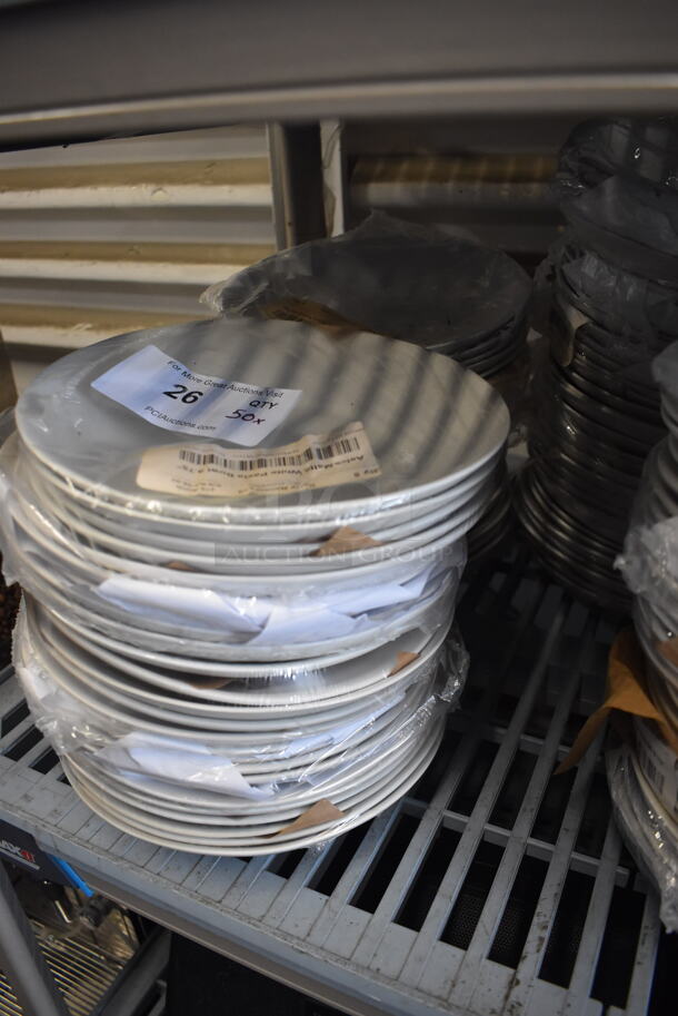 ALL ONE MONEY! Lot of 50 Aster Matte White Pasta Bowls - Image 3 of 3