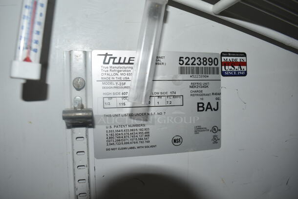 True T-23F Commercial Stainless Steel Single Unit Solid Door Reach-In Freezer With Polycoated Shelves on Commercial Casters. 115V, 1 Phase. Tested and Working! - Image 5 of 6