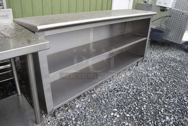 Stainless Steel Worktop Station with 2 Undercounter Shelves - Image 2 of 3