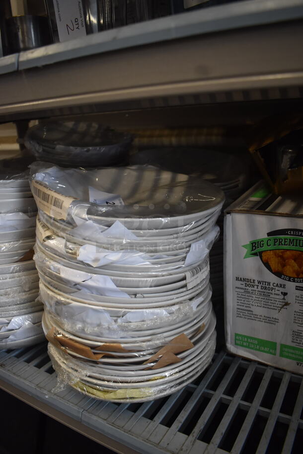 ALL ONE MONEY! Lot of 58 Aster Matte White Pasta Bowls. - Image 2 of 3