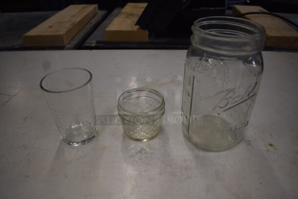 31 Items Including Drinking Glasses, Mason Jars and Small Clear Jars. 31 Times Your Bid!  - Image 3 of 3