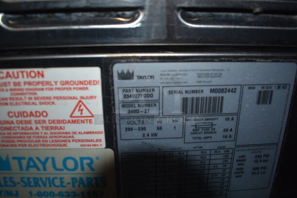 2010 Taylor 340D-27 Commercial Stainless Steel Electric Frozen Drink Machine. 208-230V, 1 Phase. - Image 5 of 6