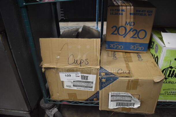 ALL ONE MONEY! Lot of 3 Boxes With White Mugs And Bowls. - Image 1 of 7