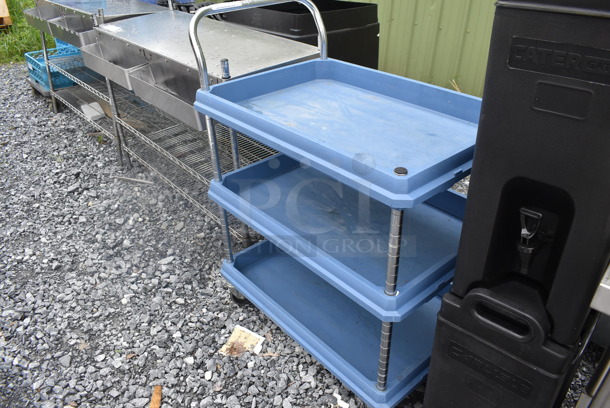 Metal 3 Tier Push Utility Cart - Image 3 of 4