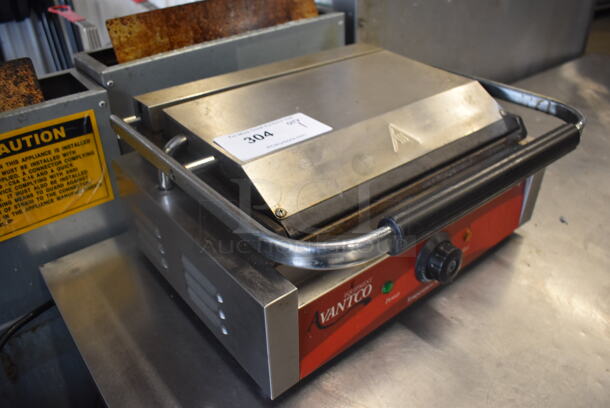 Avantco Commercial Stainless Steel Electric Panini/Sandwich Grill With Smooth Plates. 115 Volts 1 Phase Tested and Working! - Image 2 of 5