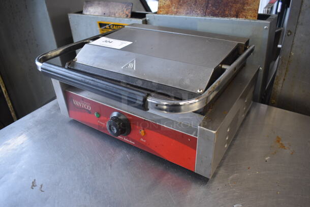 Avantco Commercial Stainless Steel Electric Panini/Sandwich Grill With Smooth Plates. 115 Volts 1 Phase Tested and Working! - Image 3 of 5