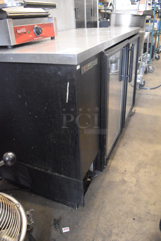 True TBB-2G Commercial Black Steel Top Bar Cooler With 2 Glass Swinging Doors And Polycoated Racks. 115V, 1 Phase. Tested and Working! - Image 2 of 7