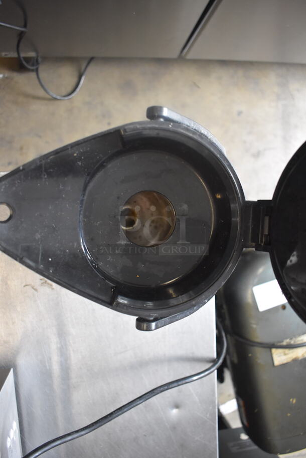 Stainless Steel Airpot Beverage Dispenser With Black Top and Handle.  - Image 4 of 4