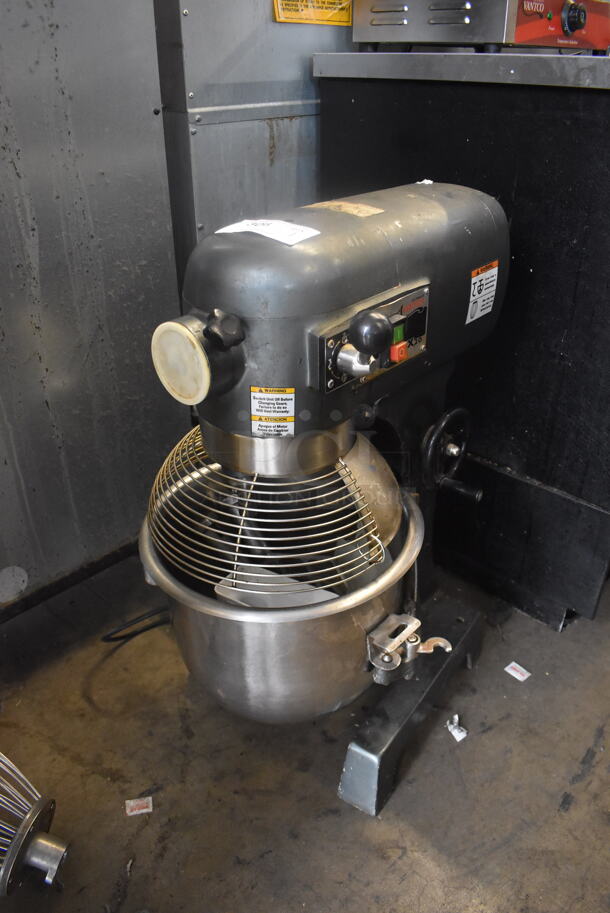 Avantco MX20 Commercial Stainless Steel Electric 20 Quart Planetary Stand Mixer With Stainless Steel Bowl, Whisk, Bowl Guard, Paddle, Dough Hook and Meat Grinder. 110v Tested and Does Not Power On - Image 3 of 7