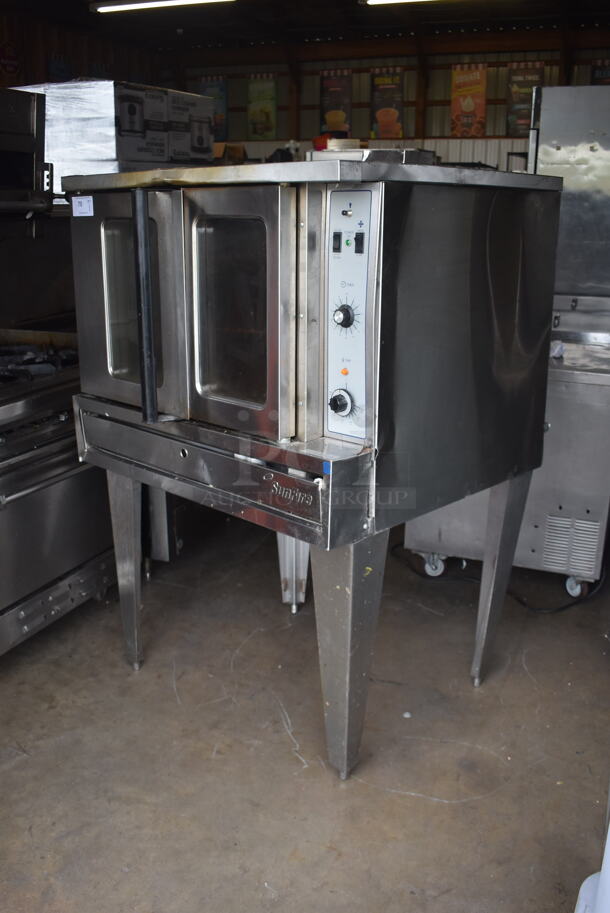 Garland Sunfire Commercial Stainless Steel Natural Gas Powered Convection Oven With Steel Racks On Galvanized Legs - Image 3 of 6