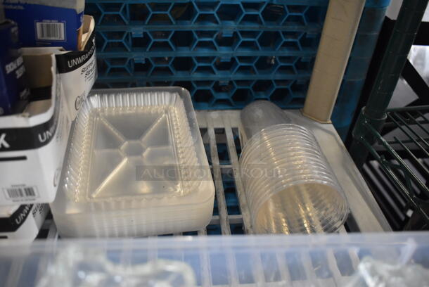 ALL ONE MONEY! Lot of Stirrer/Sip Straws, Plastic To Go Lids, Plastic Cups, Sugar Packet Holders AND MORE!  - Image 3 of 4