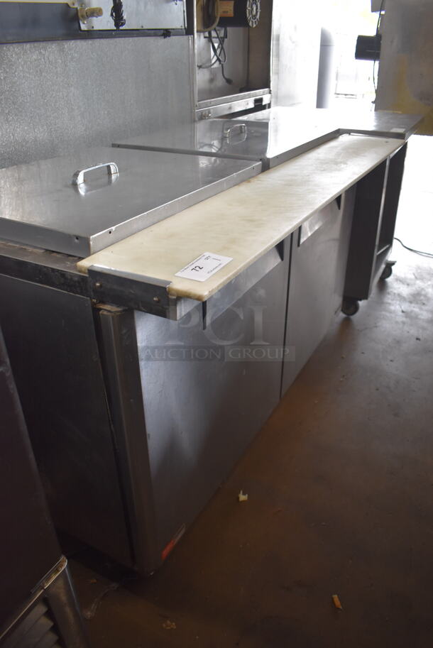 Turbo Air MST-60-24 Commercial Stainless Steel Sandwich/Salad Prep Tables With 4 Drop-In Bins And Two-Door Refrigerated Base On Commercial Casters. 115V. Tested and Working! - Image 2 of 10