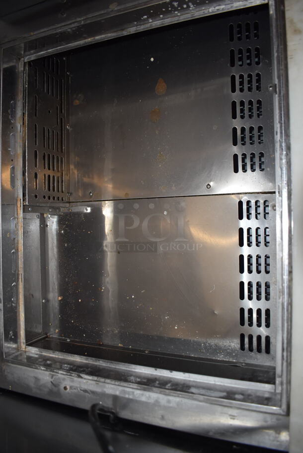 Turbo Air MST-60-24 Commercial Stainless Steel Sandwich/Salad Prep Tables With 4 Drop-In Bins And Two-Door Refrigerated Base On Commercial Casters. 115V. Tested and Working! - Image 4 of 10