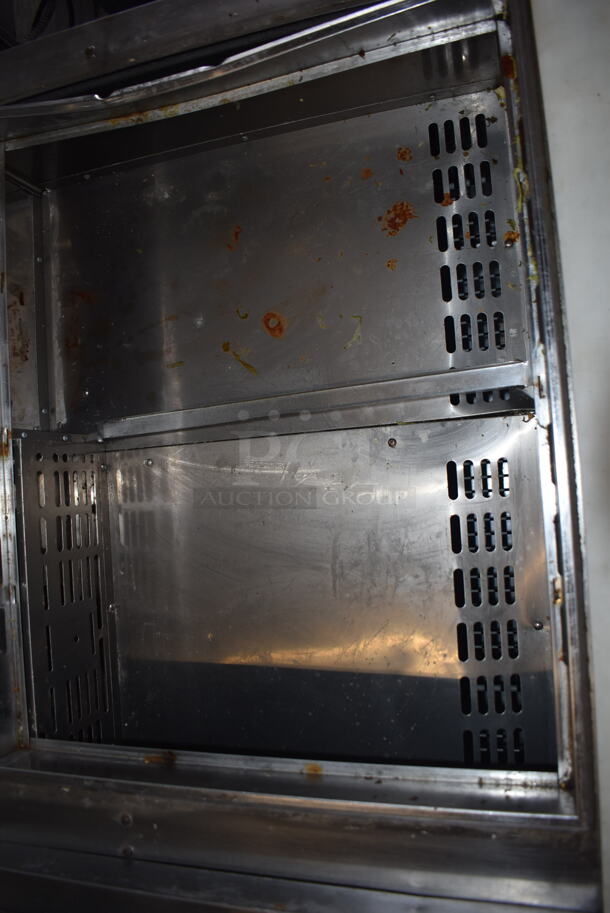 Turbo Air MST-60-24 Commercial Stainless Steel Sandwich/Salad Prep Tables With 4 Drop-In Bins And Two-Door Refrigerated Base On Commercial Casters. 115V. Tested and Working! - Image 5 of 10