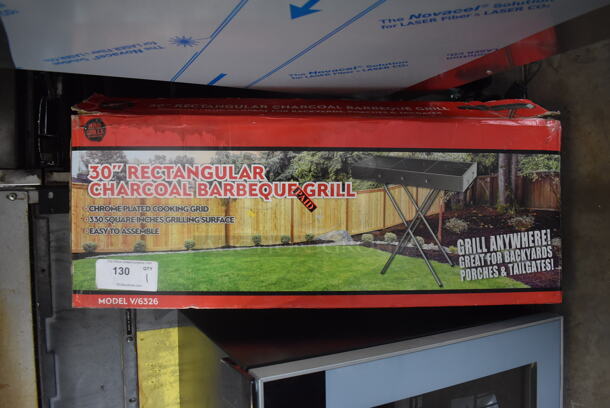 BRAND NEW SCRATCH AND DENT! V/6326 30 Inch Rectangular Charcoal Barbeque Grill With Chrome Plated Cooking Grid. Tested and Working!  - Image 4 of 5