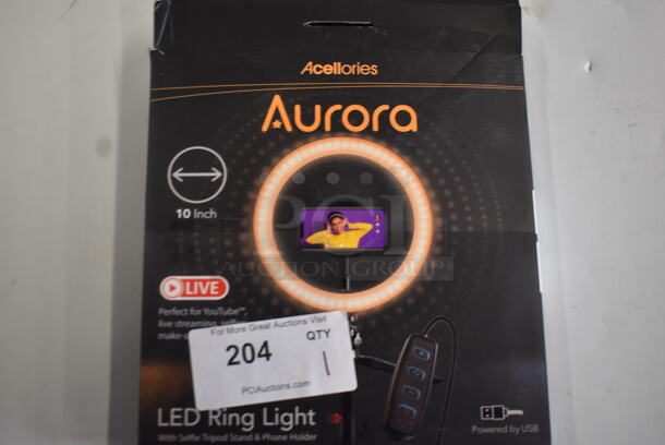 Aurora LED Ring Light In Box.