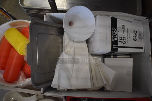 ALL ONE MONEY! Lot of Ketchup and Mustard Squeeze Bottles, Ceramic Serving Skillets, Funnel, AND MORE!  - Image 4 of 4