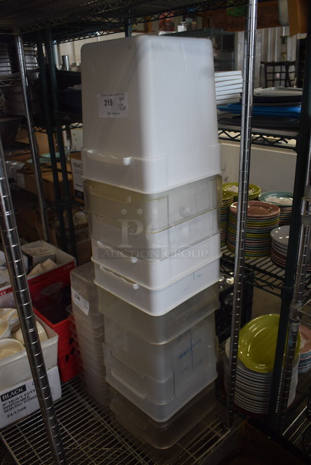 10 Food Storage Containers Both Clear and White. 10 Times Your Bid!  - Image 2 of 3