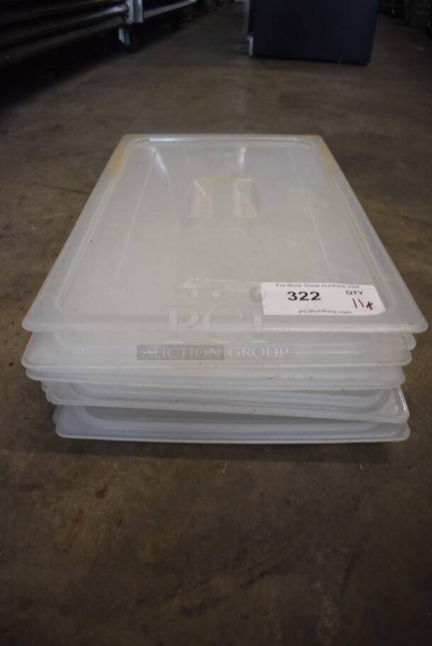 11 Clear Plastic Rectangular Lids. 11 Times Your Bid!  - Image 1 of 3