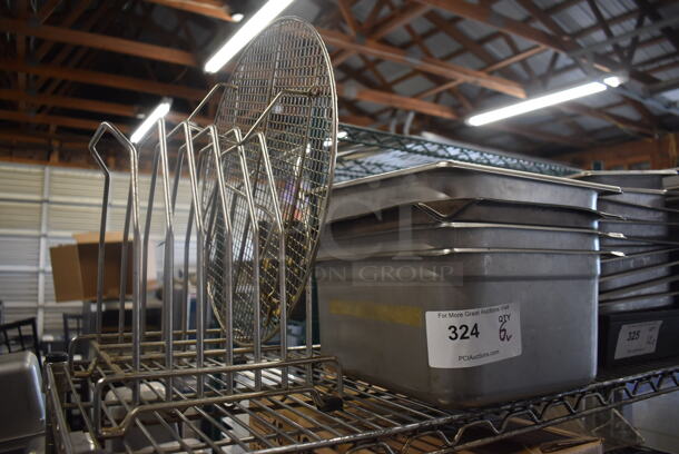 6 Items Including Steel Drop-In Food Bins, Circular Wire Rack and Pan Rack.  6 Times Your Bid!  - Image 2 of 3