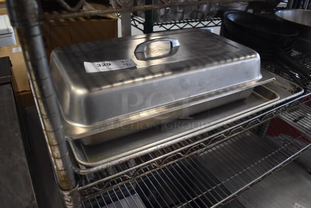 Steel Baking Pan With Lid And Baking Sheets. 4 Times Your Bid!  - Image 2 of 4