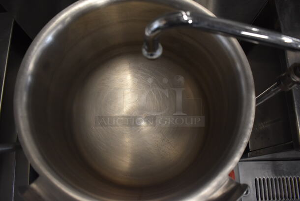 2011 Cleveland 24GMK6200 Commercial Stainless Steel Natural Gas Steam Kettle with Modular Generator Base On Galvanized Legs. 200,000BTU.  - Image 6 of 8